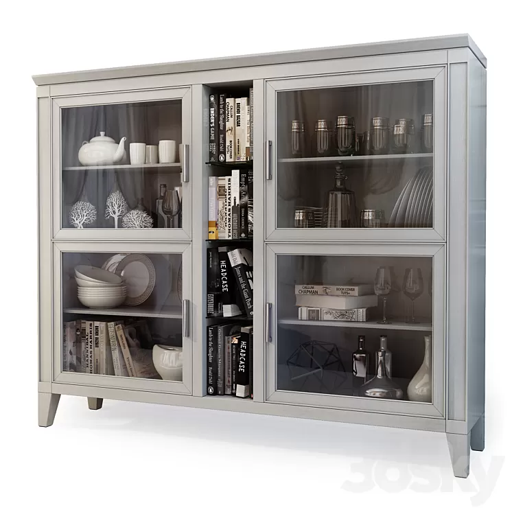 Wardrobe / Showcase Aster. Showcase by Le Fablier 3D Model