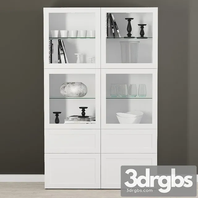 Wardrobe showcase Besta BESTO Hanviken Sindvik 3D Model Download