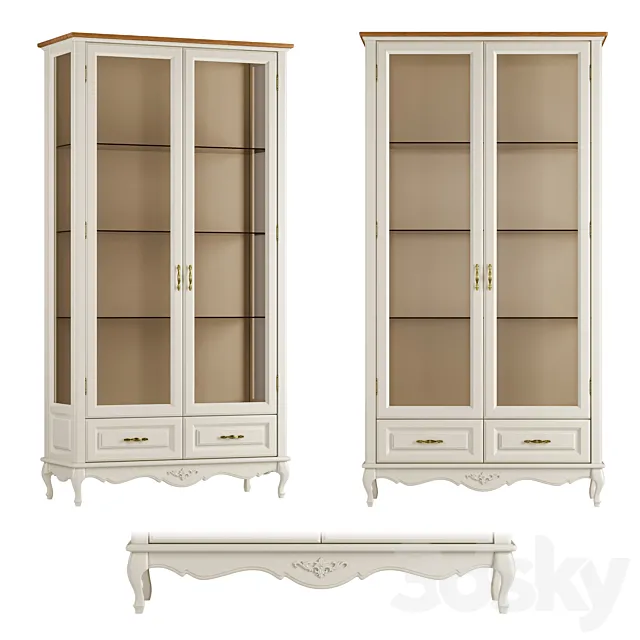 Wardrobe – showcase Meroni double _ Showcase two dors 3D Model