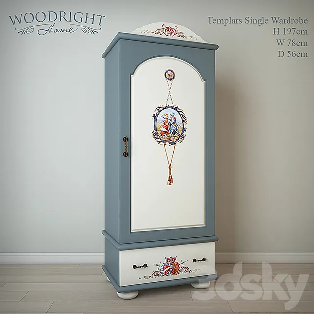 Wardrobe Templars TE-01-2 Woodright 3D Model
