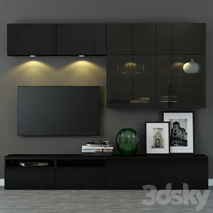 Wardrobe TV BESTO \/ Besta Selsviken 3D Model Wardrobe TV BESTO \/ Besta Selsviken 3D Model