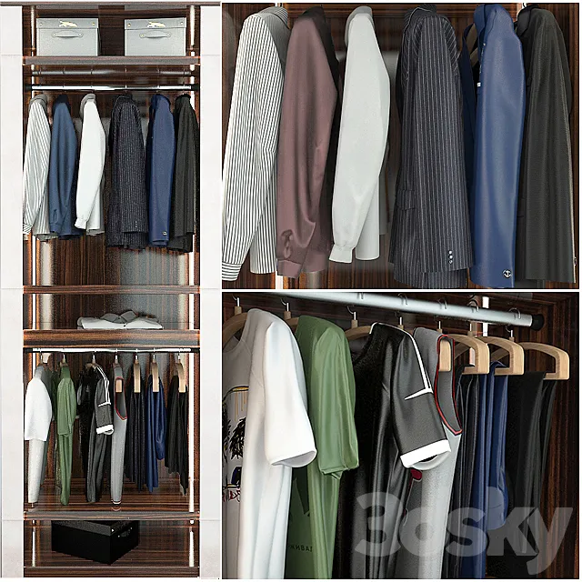 Wardrobe VENERE Capital collection. segment A men’s clothing 3DModel