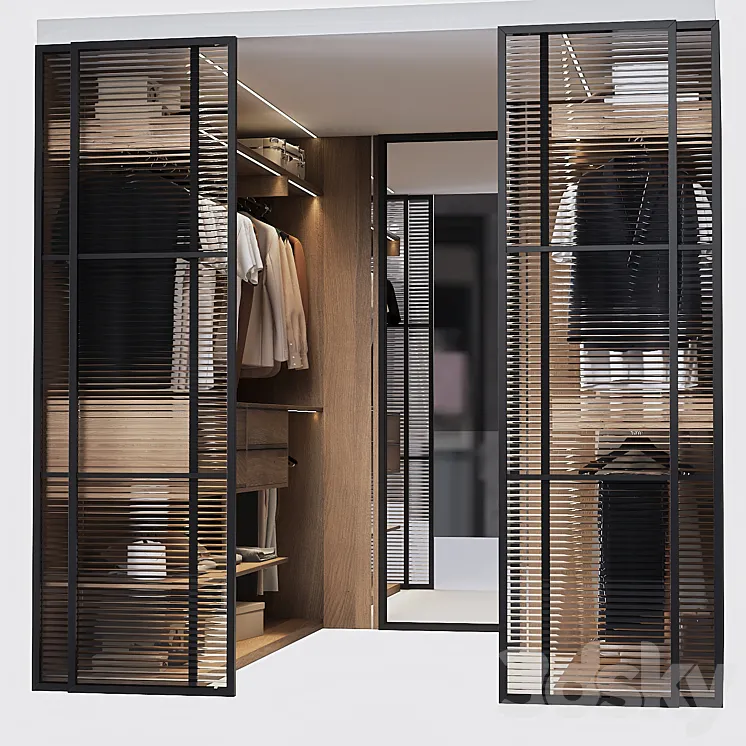 Wardrobe walk in 3D Model Free Download
