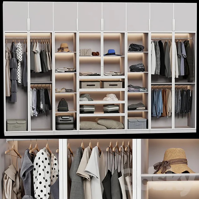Wardrobe wall 3DModel