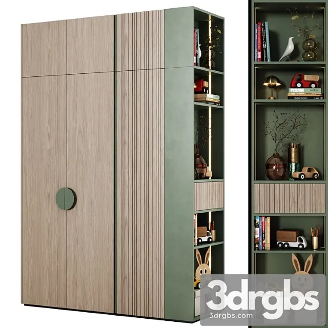 Wardrobe Wardrobe Childrens Modular 02 3D Model Download
