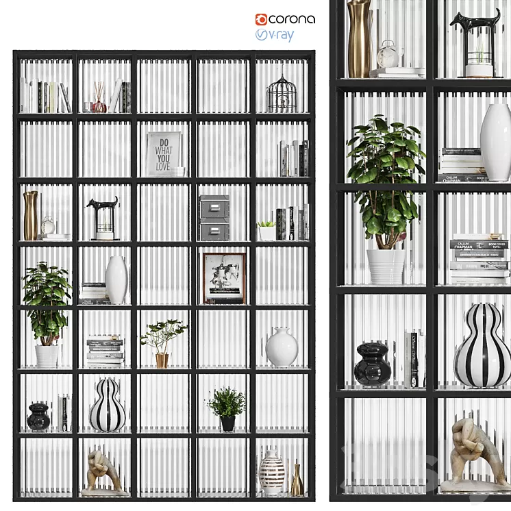 Wardrobe with decor # 11 3D Model Wardrobe with decor # 11 3D Model