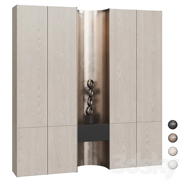 Wardrobe with decorative niche NG10 3D Model