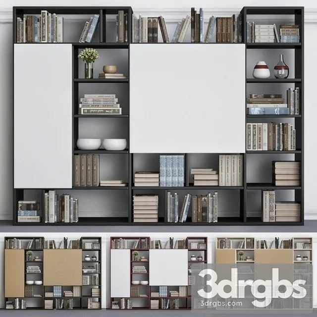 Wardrobe With Decorative Set 3D Model Download