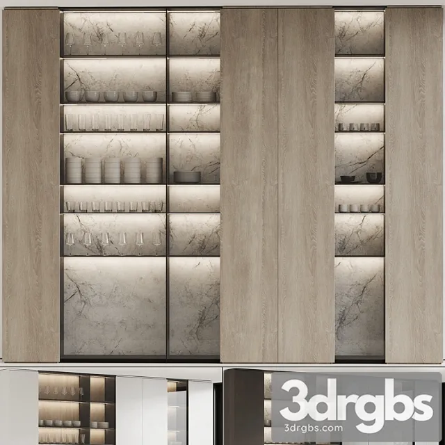 Wardrobe with dishes 005 Wardrobe with dishes 005