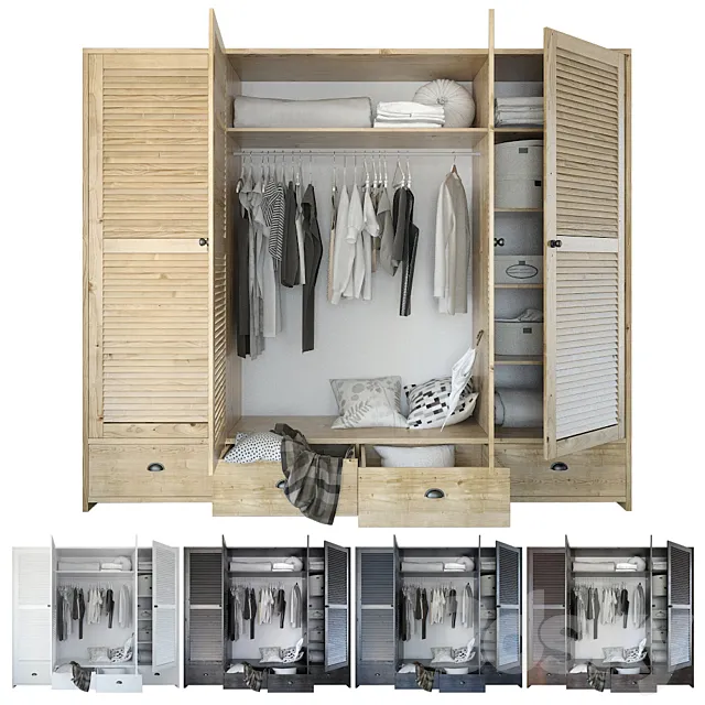 Wardrobe with filling 3D Model Wardrobe with filling 3D Model