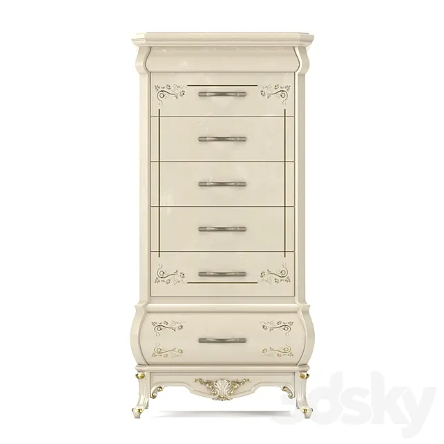 Wardrobe with pattern 3D Model