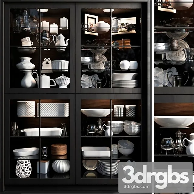Wardrobe with service 4 3D Model Download