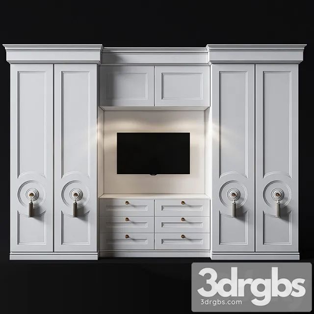 Wardrobe with tv area in the bedroom Wardrobe with tv area in the bedroom