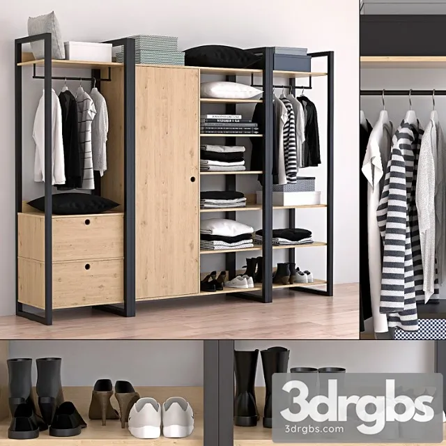 Wardrobe woodmood 3D Model Download