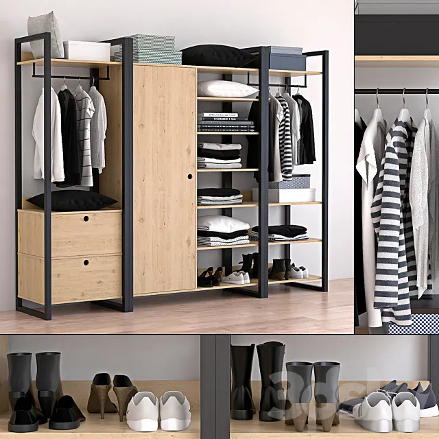 wardrobe woodmood 3D Model