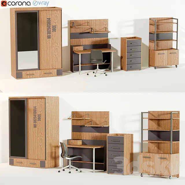 Wardrobe_3dce_set_1 3DModel