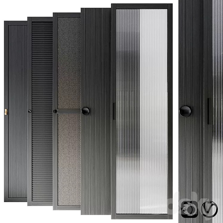 Waredrobe doors collection 3D Model Waredrobe doors collection 3D Model