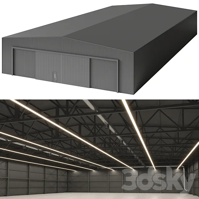 Warehouse Hangar 3D Model