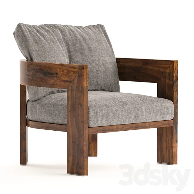 Warhol Irok Outdoor Minotti Armchair 3D Model