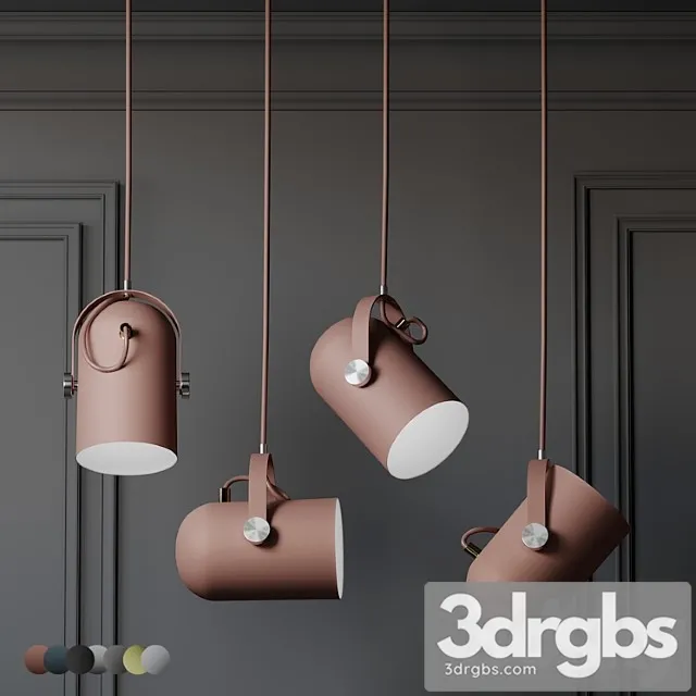 Warmly – modern nordic angled drop lights – 7 colors 3D Model Download