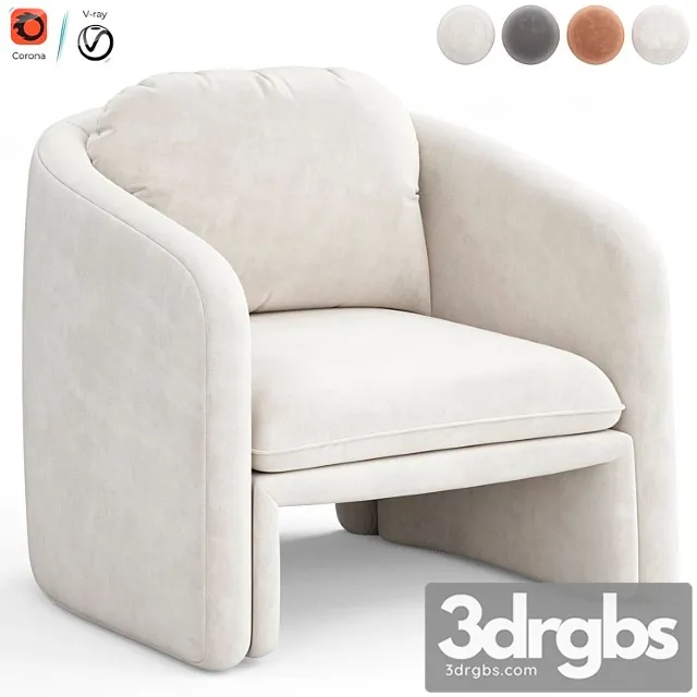 Warren Armchair by Laredoute 3D Model Download Warren Armchair by Laredoute 3D Model Download