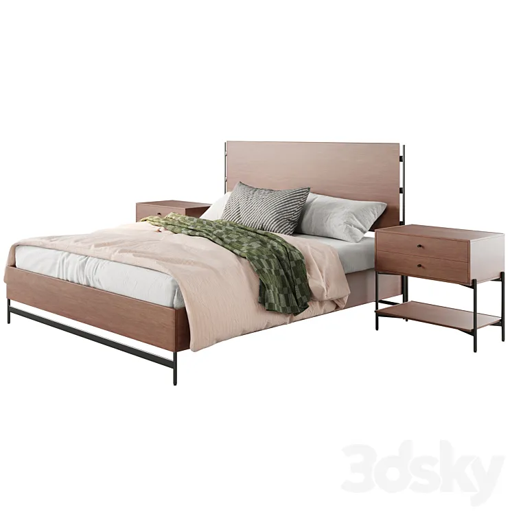 Warren Platform Bed by pottery barn 3D Model Free Download