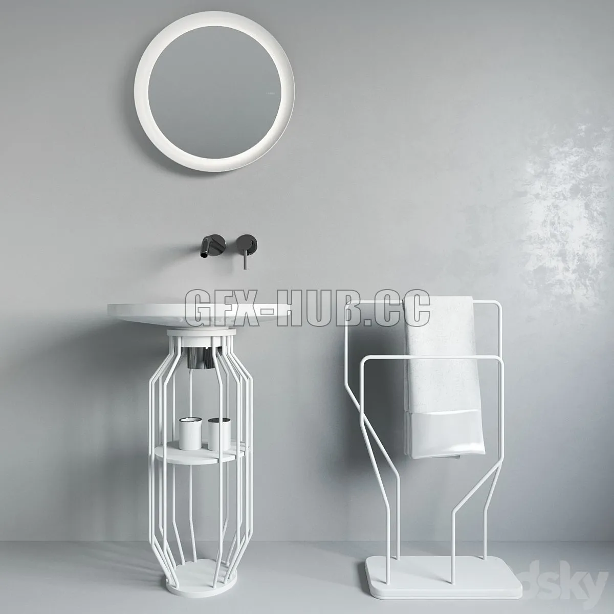 Wash and accessories BOWL INBANI 3D Model Wash and accessories BOWL INBANI 3D Model