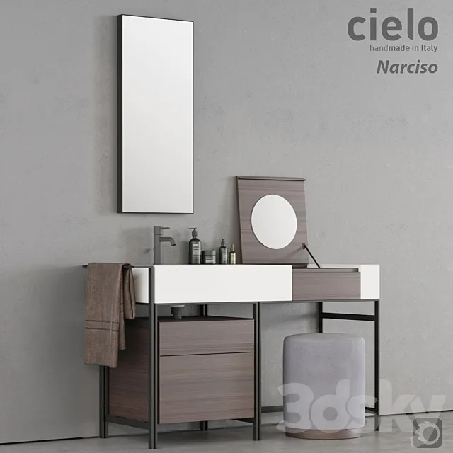 Wash Basin Ceramica Cielo Narciso 3D Model Wash Basin Ceramica Cielo Narciso 3D Model