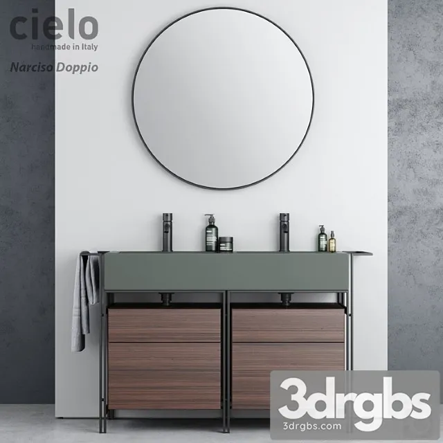 Wash Basin Ceramica Cielo Narciso Doppio 3D Model Download