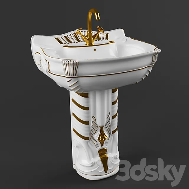 Wash basin Majesty 3D Model Wash basin Majesty 3D Model