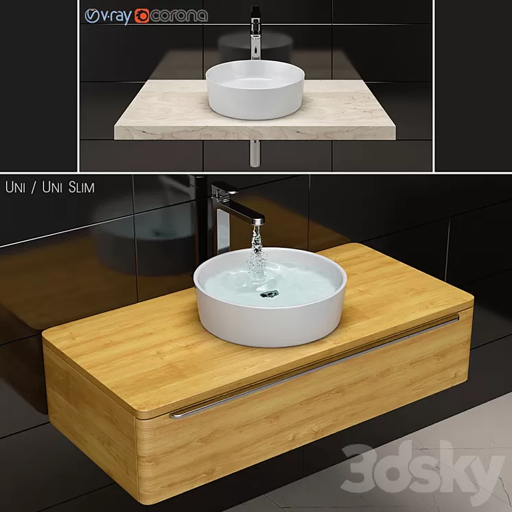 Wash basin RAVAK Uni / Uni Slim 3D Model