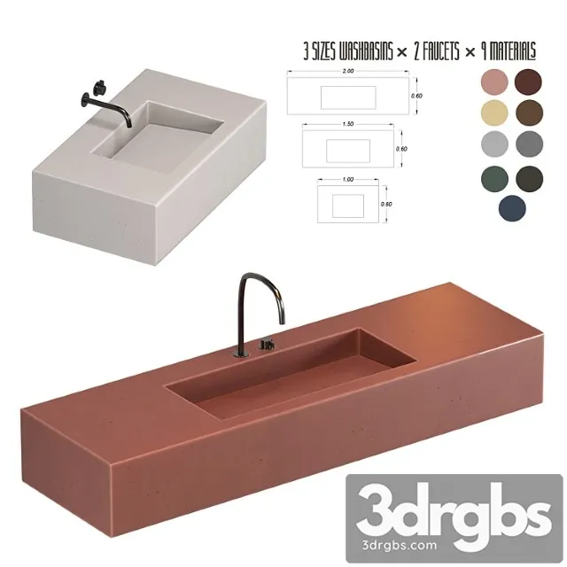 Wash Basin Set 01 3D Model Download Wash Basin Set 01 3D Model Download