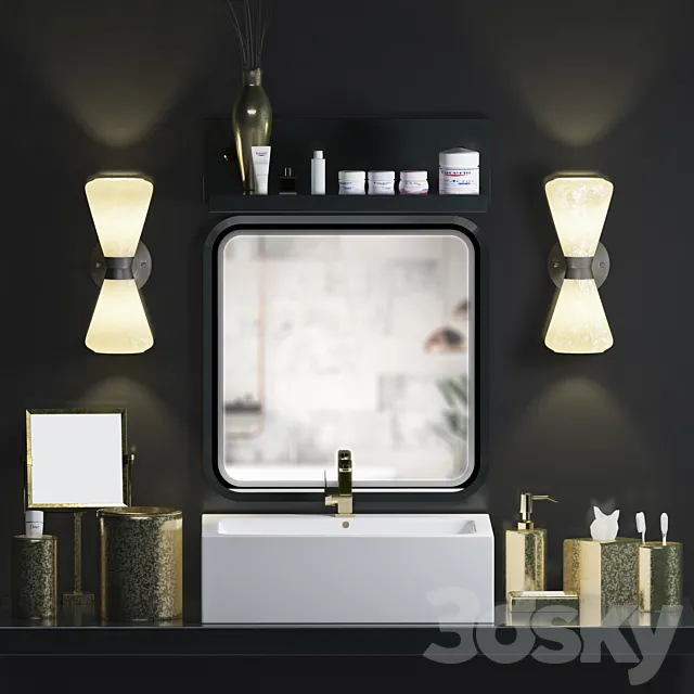 WASH BASIN SET 2 3DModel WASH BASIN SET 2 3DModel