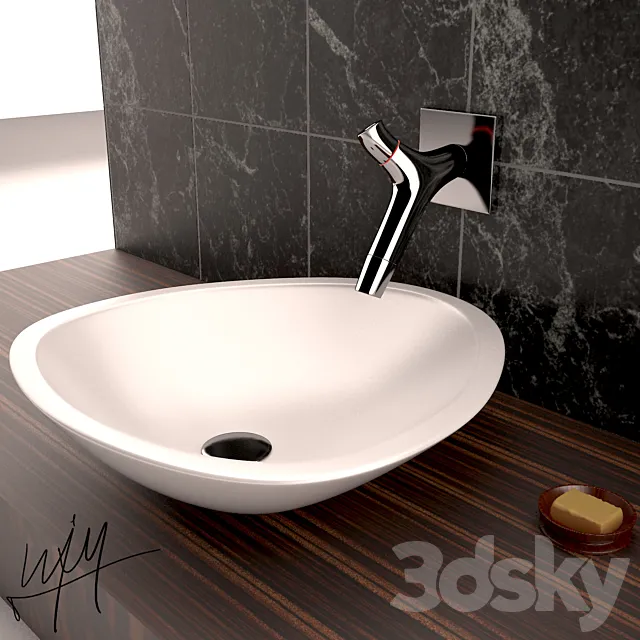 Wash Basin with light indicator 3D Model Wash Basin with light indicator 3D Model