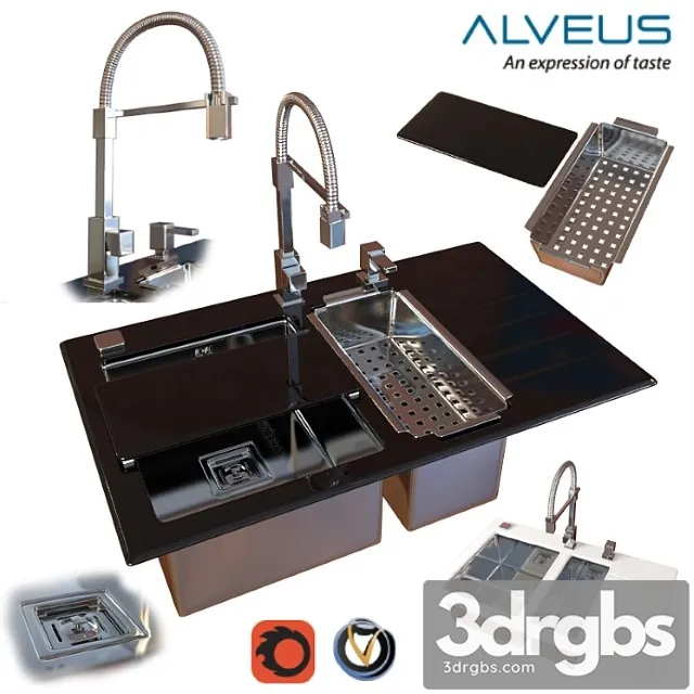 Wash Kitchen Crystalix 20 2 Colors 3D Model Download