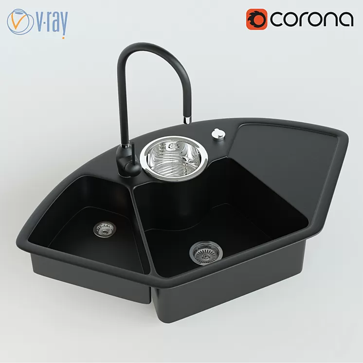 Wash Solo Corner 3D Model Wash Solo Corner 3D Model