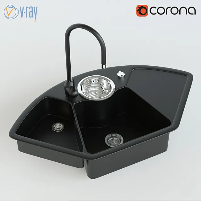 Wash Solo Corner 3DModel Wash Solo Corner 3DModel