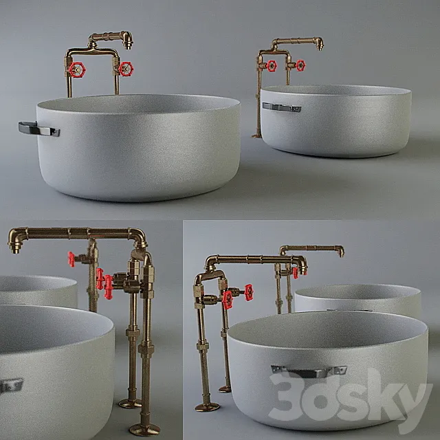 Washbasin 3D Model Washbasin 3D Model