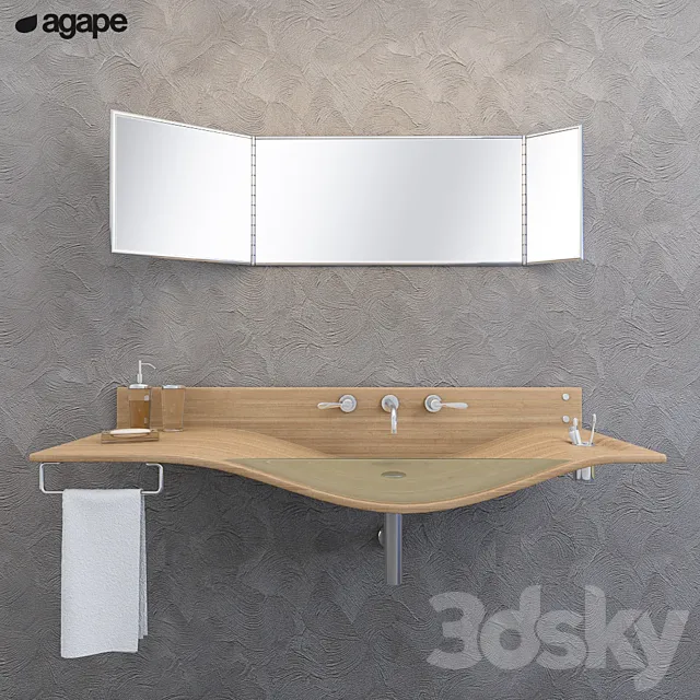 Washbasin Agape | Gabbiano 3DModel Washbasin Agape | Gabbiano 3DModel