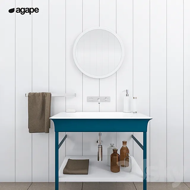 Washbasin Agape | Novecento XL 3DModel Washbasin Agape | Novecento XL 3DModel