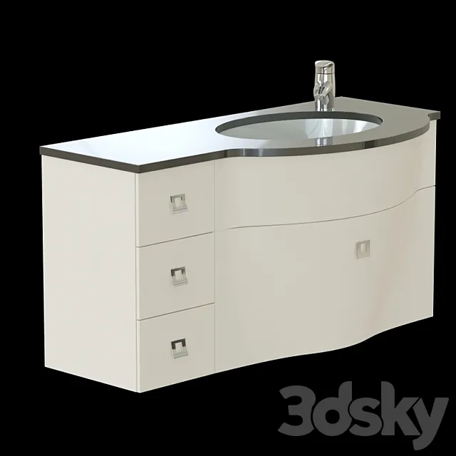 Washbasin cabinet Labor Legno Slick 1 3D Model Washbasin cabinet Labor Legno Slick 1 3D Model