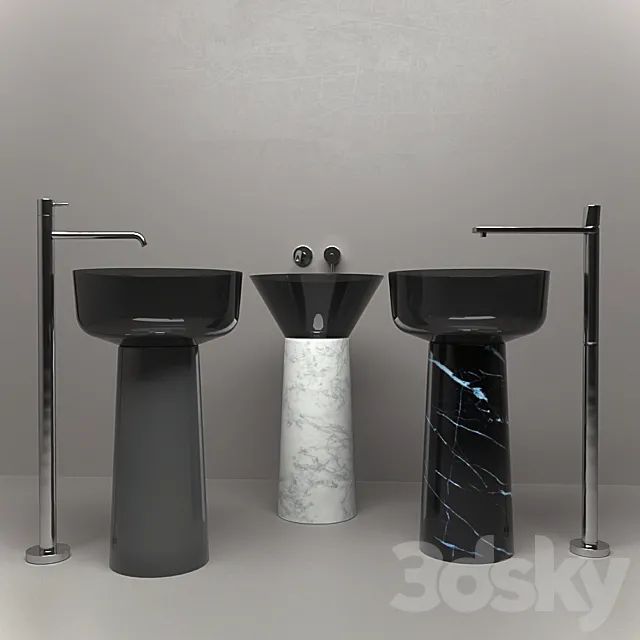 Washbasin Carlo Colombo 3DModel Washbasin Carlo Colombo 3DModel