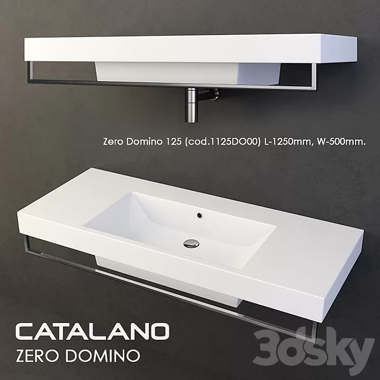 washbasin Catalano Zero Domino (set) 3D Model