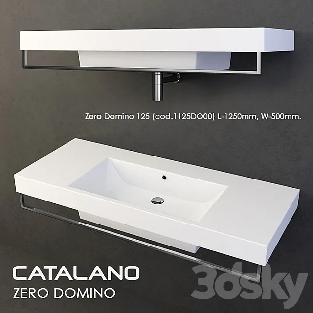 washbasin Catalano Zero Domino (set) 3DModel washbasin Catalano Zero Domino (set) 3DModel
