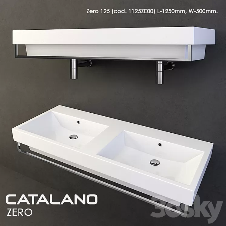 washbasin Catalano Zero (set) 3D Model