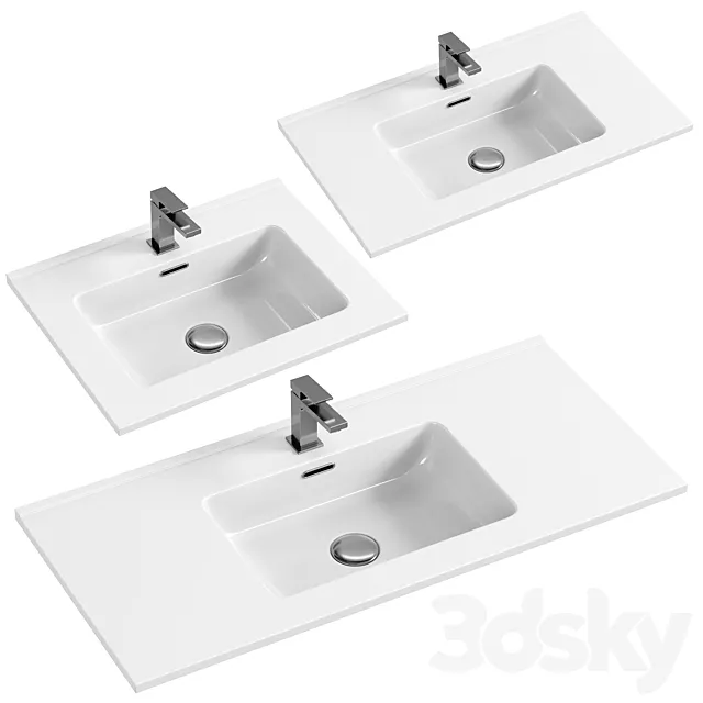 Washbasin Ceramica Nova set 3D Model Washbasin Ceramica Nova set 3D Model