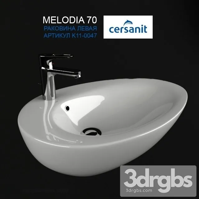 Washbasin Cersanit Melodia 70 3D Model Download Washbasin Cersanit Melodia 70 3D Model Download