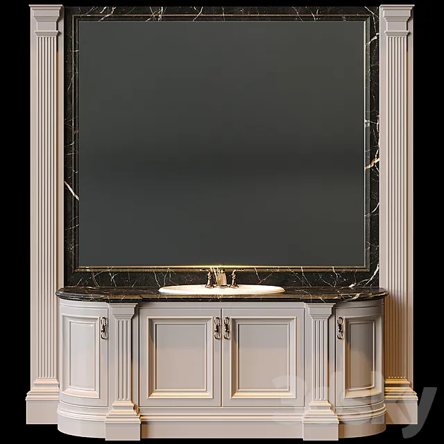 Washbasin Clive Christian 3D Model Washbasin Clive Christian 3D Model