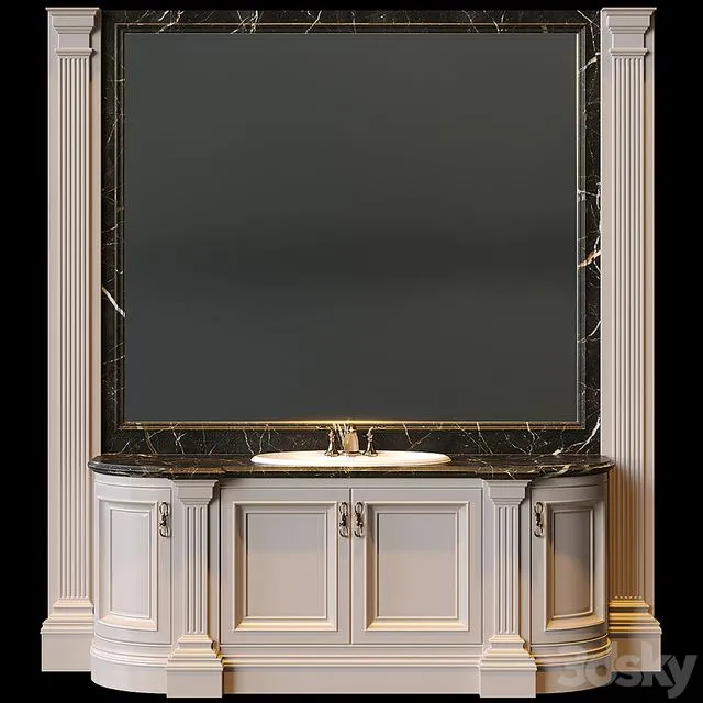 Washbasin Clive Christian 3D Model Washbasin Clive Christian 3D Model