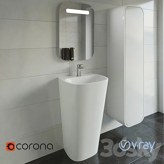 Washbasin DEA 3D Model Washbasin DEA 3D Model
